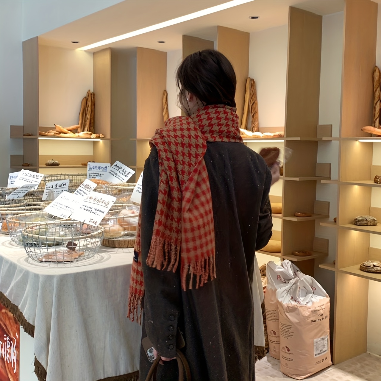 FANGSIGE Zarif Yüz Kule Yün Sı - Wool Scarf Men incelemesi ve fiyatı